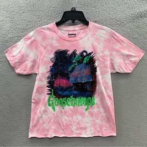 Goosebumps Welcome To Horrorland Halloween Tie Dye Pink Women T-Shirt Size S